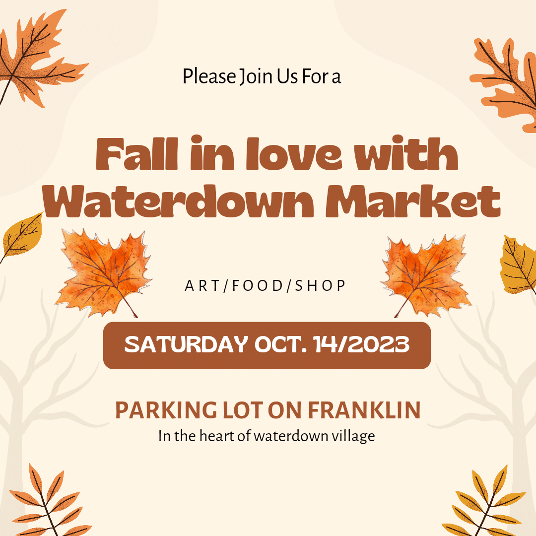 Fall in love with Waterdown Market Event Poster